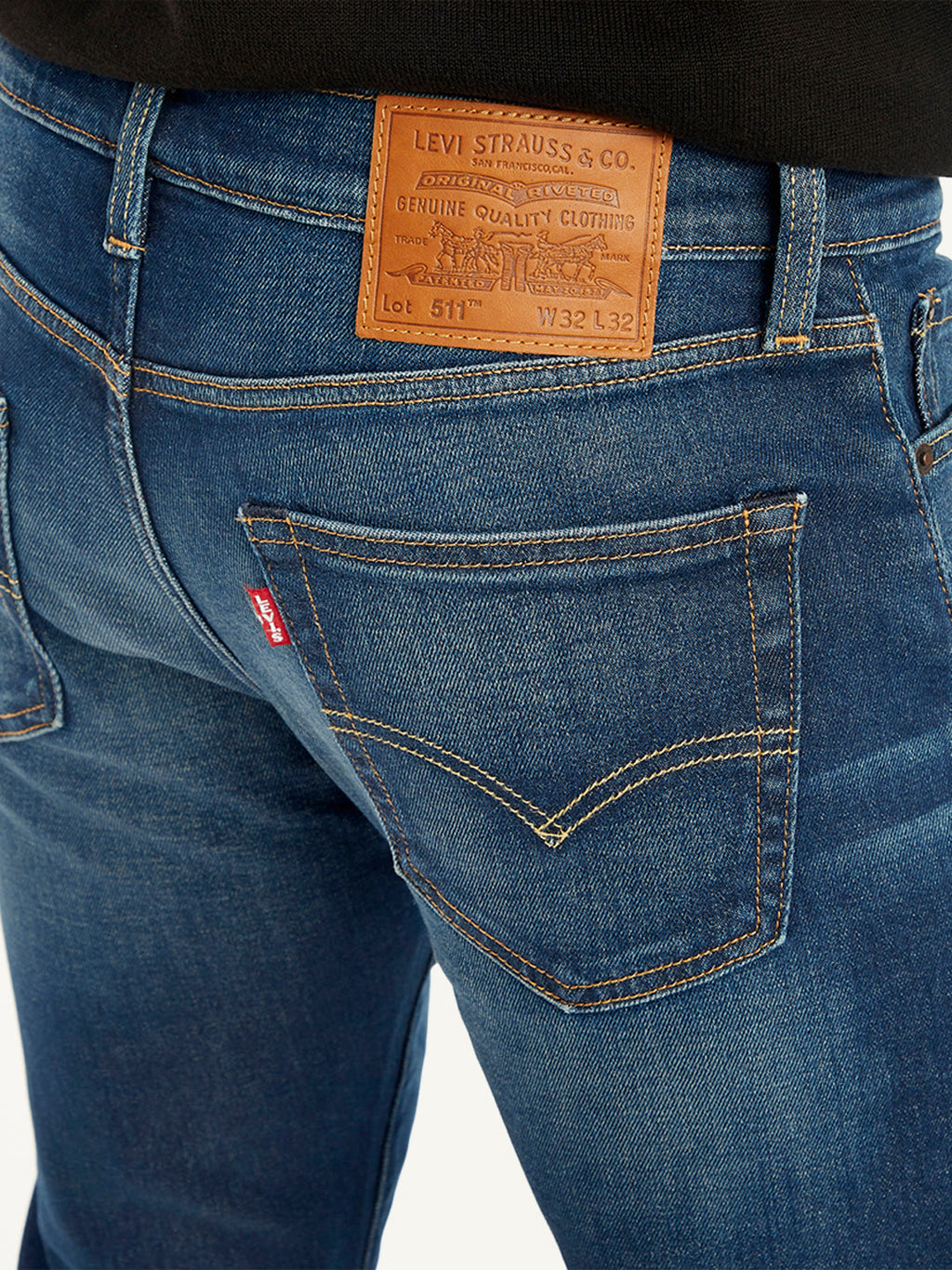 Men's 511 Navy Blue Slim Fit Mid Rise Jeans