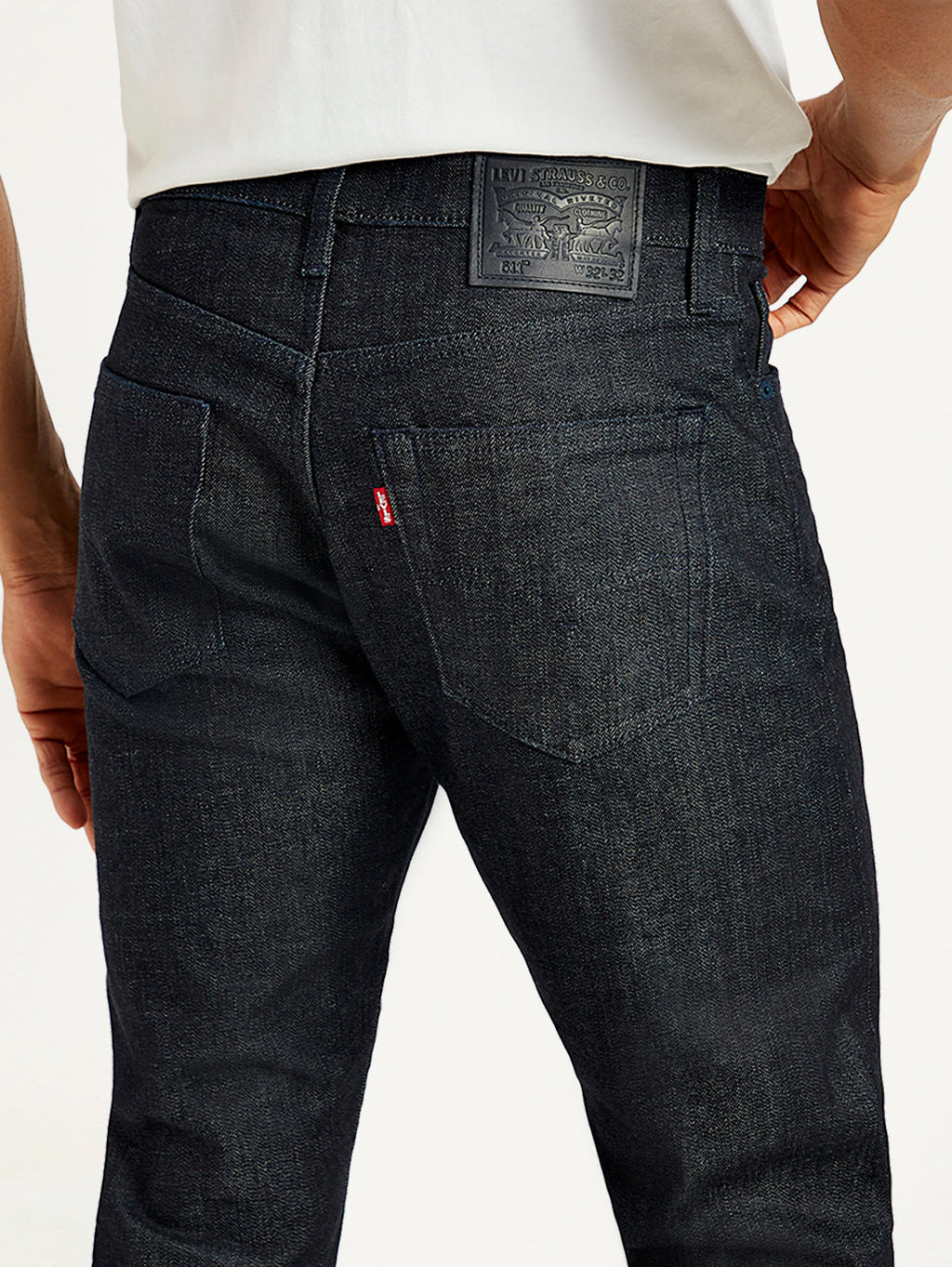 Men's 511 Navy Blue Slim Fit Mid Rise Jeans