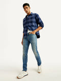 Men's 511 Blue Slim Fit Mid Rise Jeans