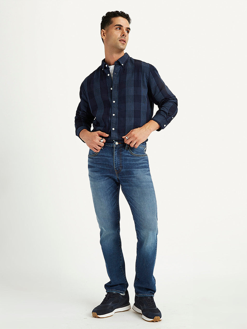 Men's 511 Blue Slim Fit Mid Rise Jeans