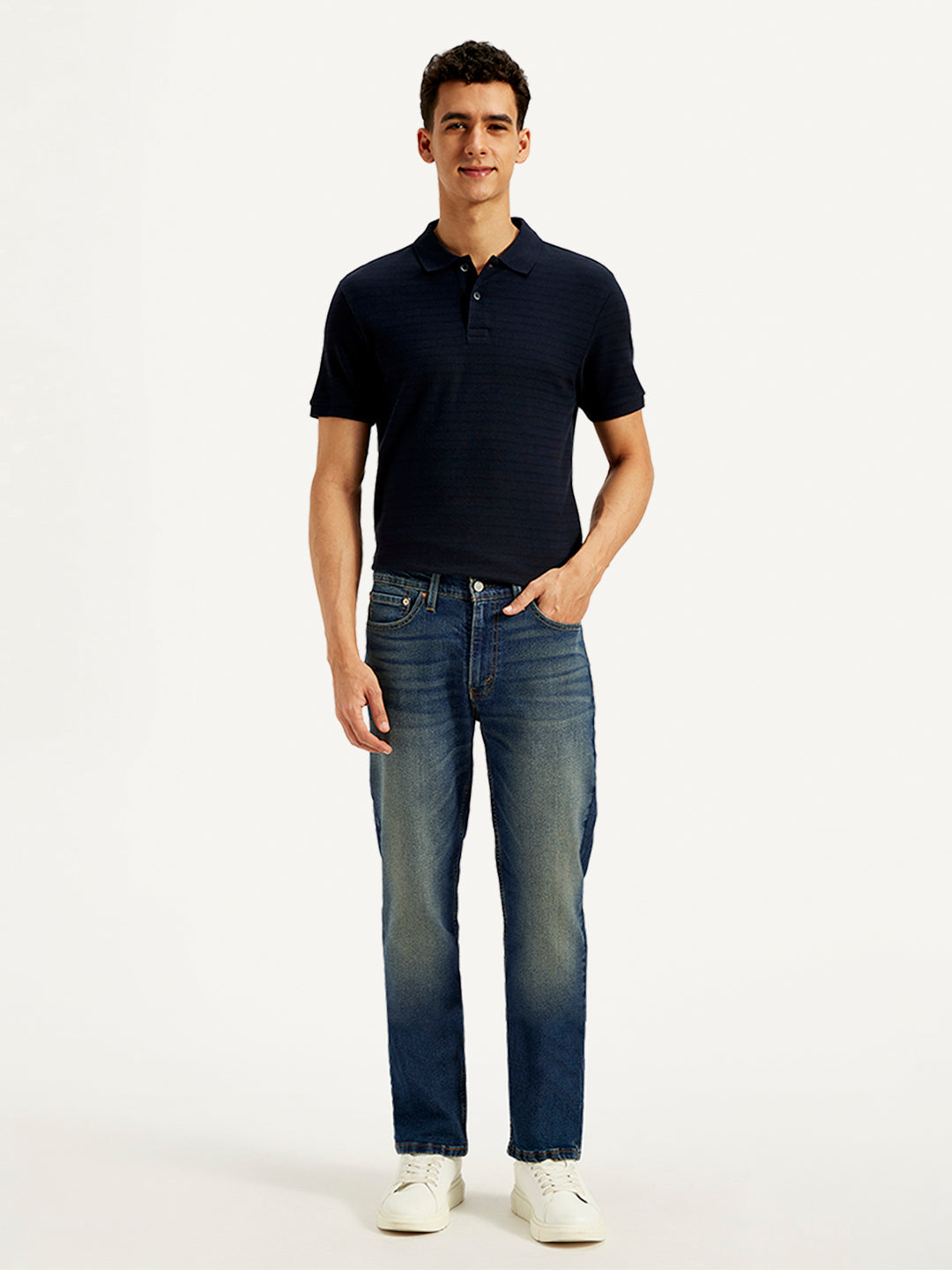 Men's 511 Navy Blue Slim Fit Mid Rise Jeans