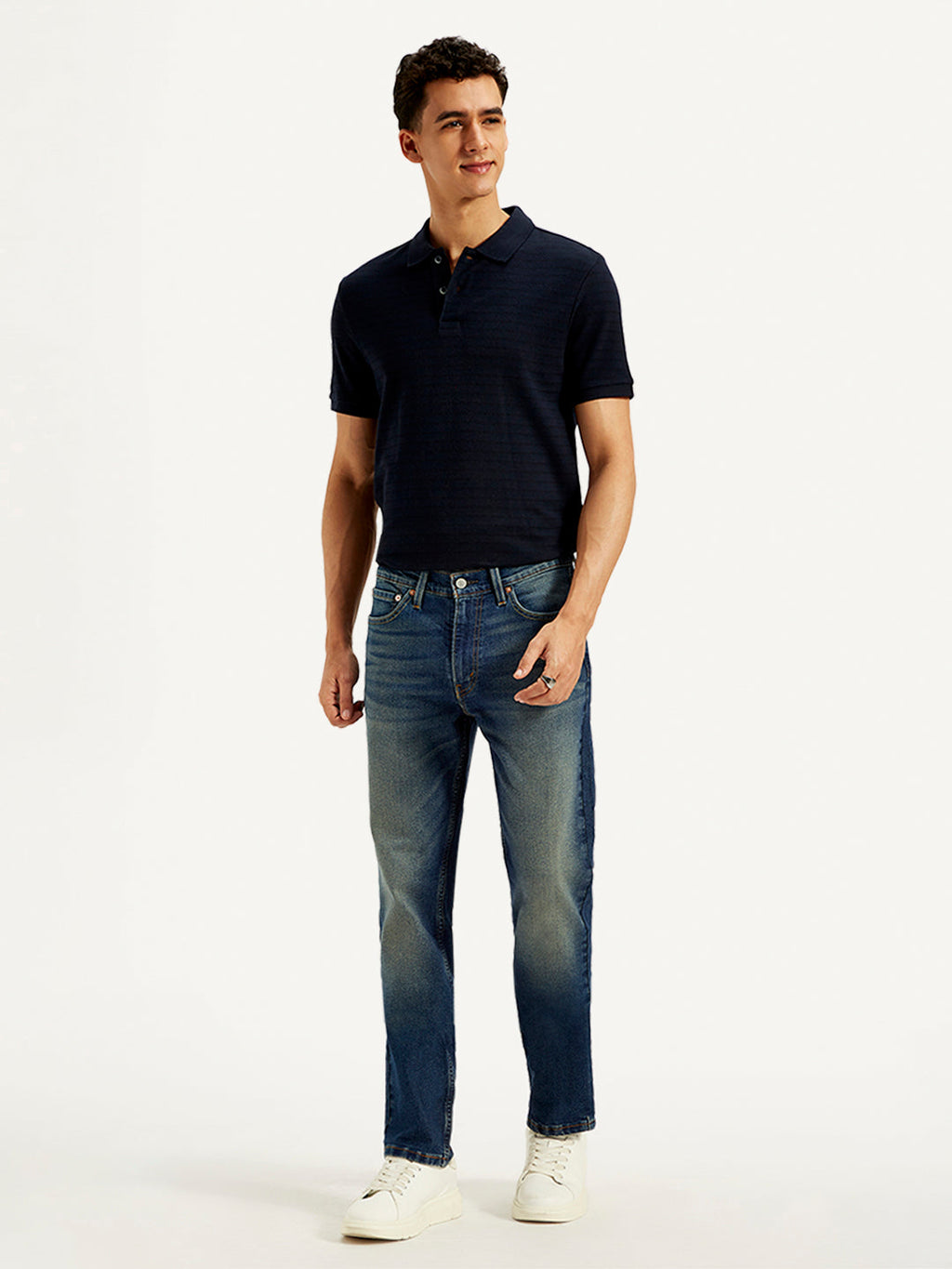 Men's 511 Navy Blue Slim Fit Mid Rise Jeans