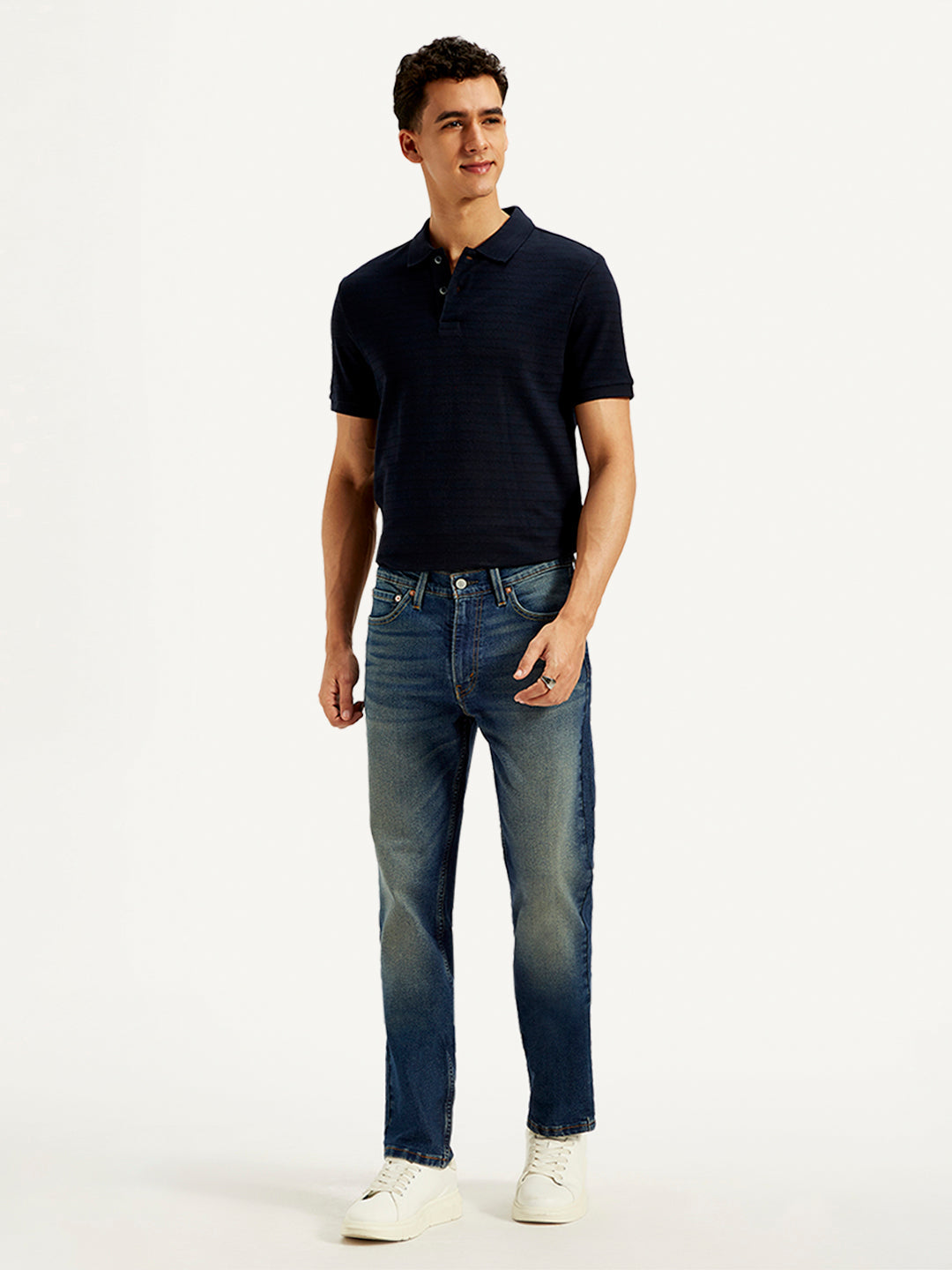 Men's 511 Navy Blue Slim Fit Mid Rise Jeans