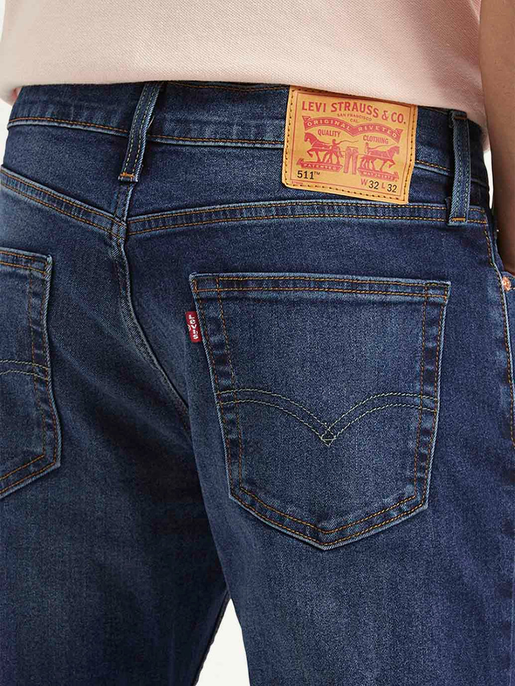 Men's 511 Blue Slim Fit Mid Rise Jeans