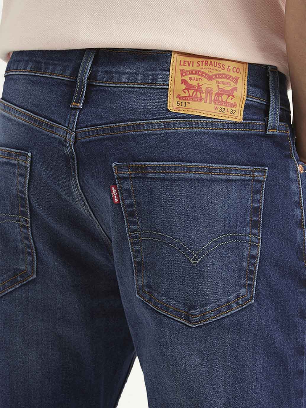 Men's 511 Blue Slim Fit Mid Rise Jeans