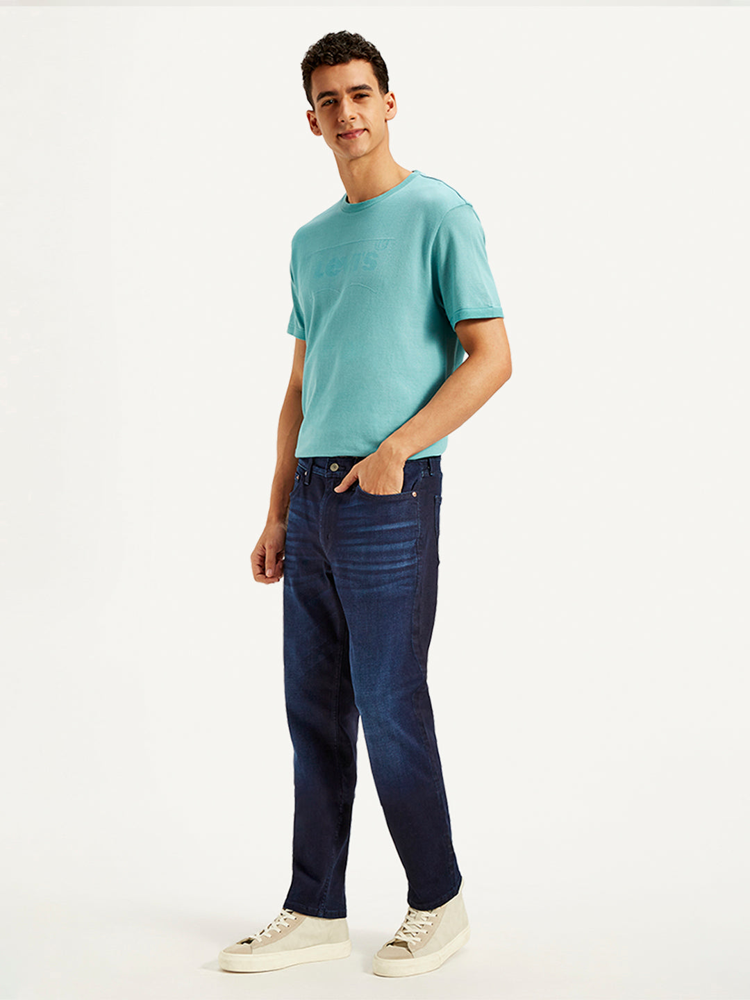 Men's 511 Navy Blue Slim Fit Mid Rise Jeans