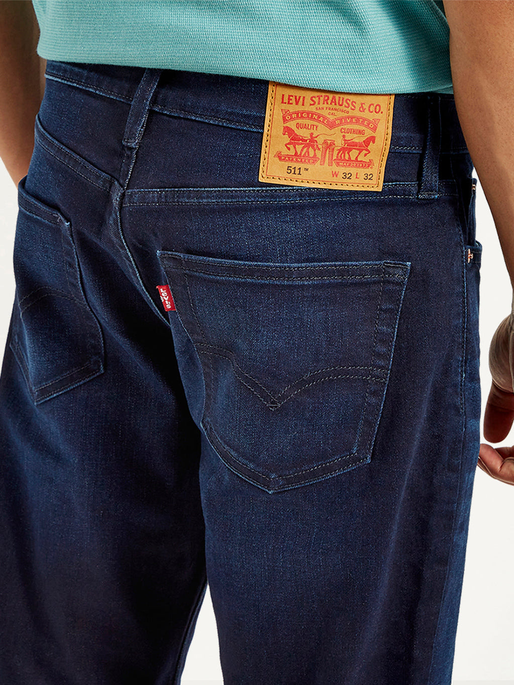 Men's 511 Navy Blue Slim Fit Mid Rise Jeans