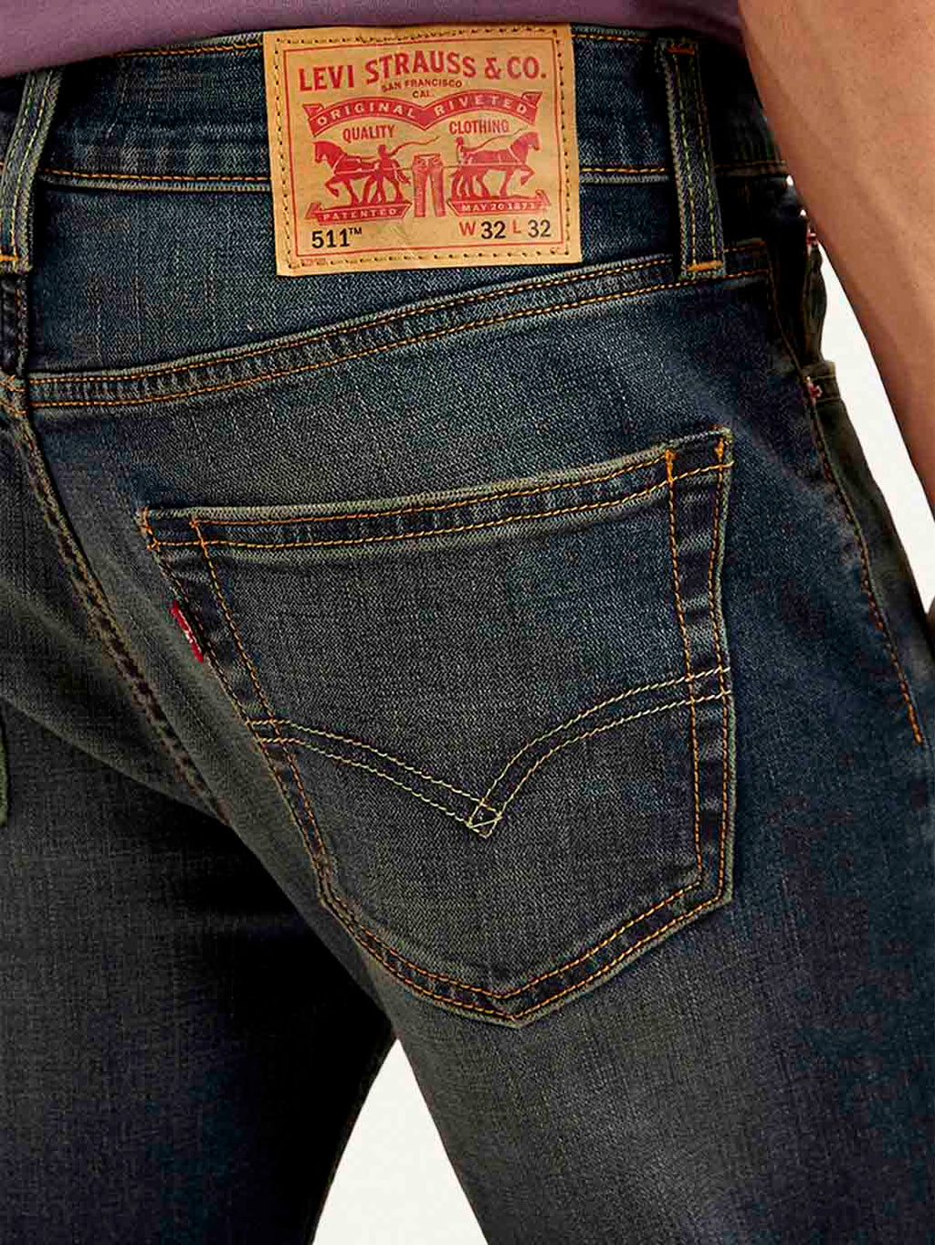 Men's 511 Navy Blue Slim Fit Mid Rise Jeans