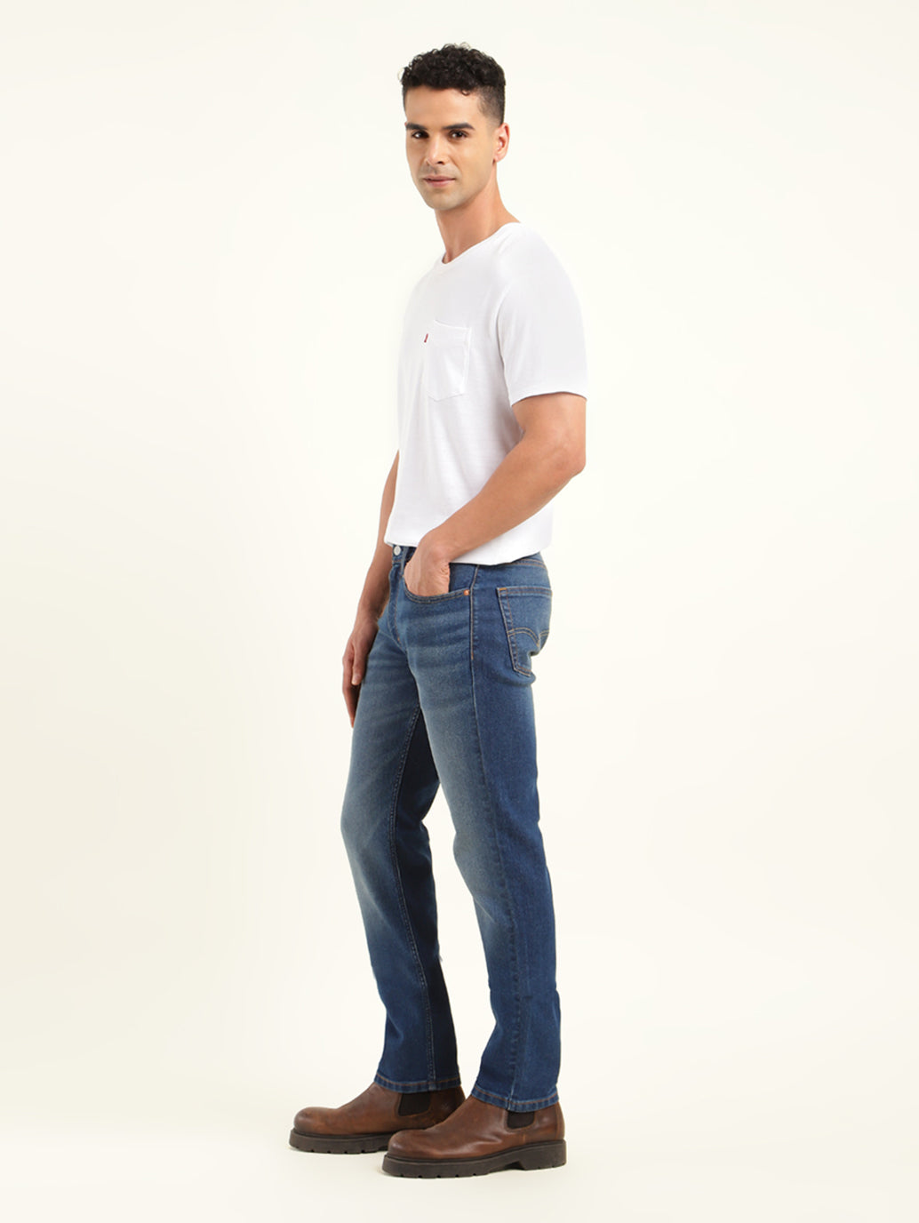 Men's 511 Blue Slim Fit Mid Rise Jeans