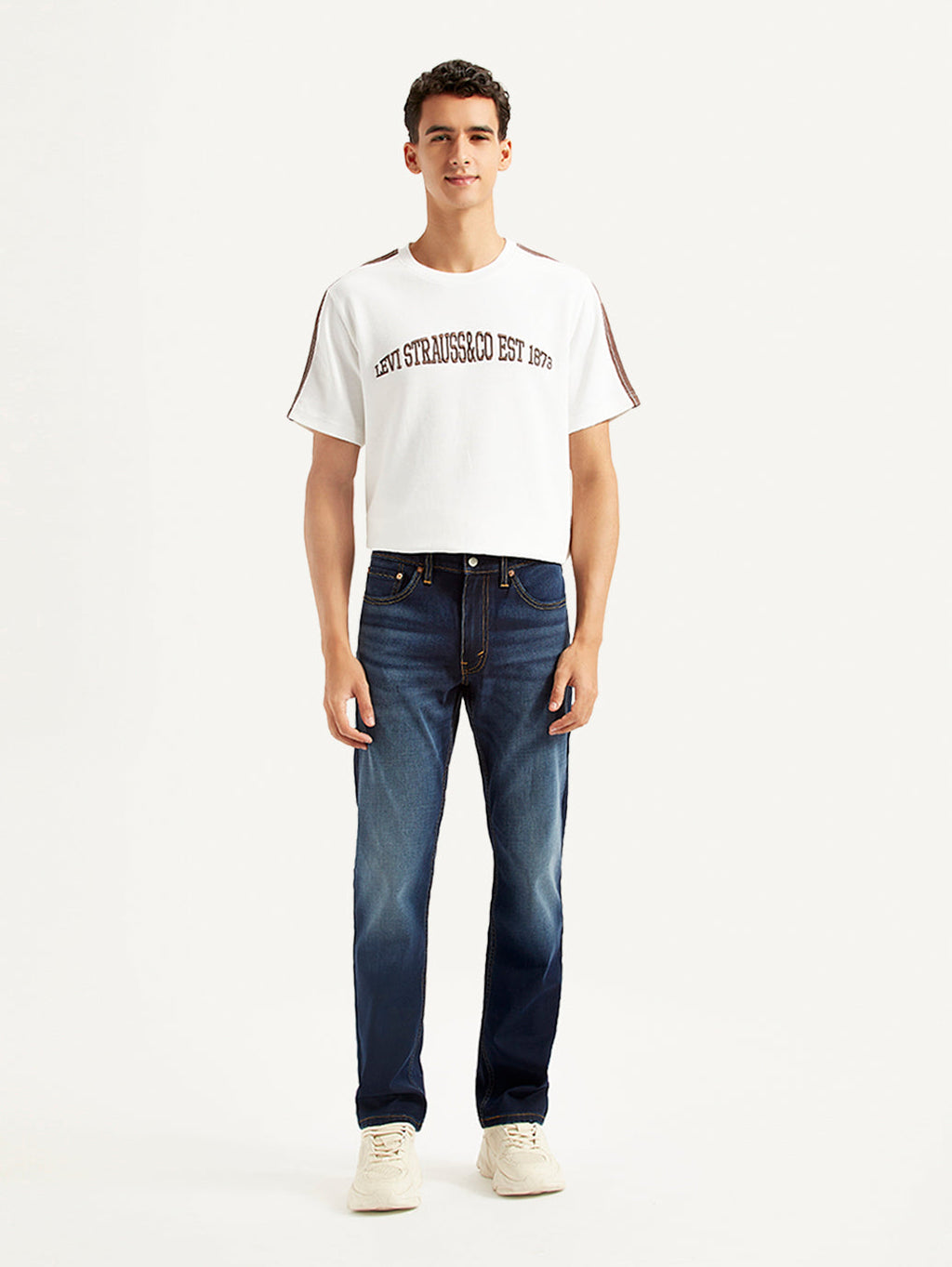 Men's 511 Dark Blue Slim Fit Mid Rise Jeans