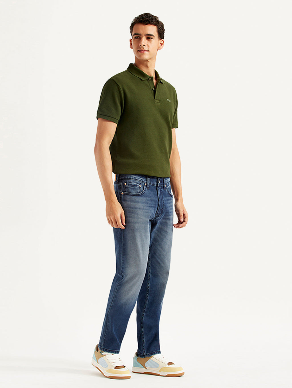 Men's 511 Dark Blue Slim Fit Mid Rise Jeans