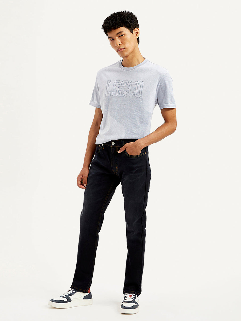 Men's 511 Navy Blue Slim Fit Mid Rise Jeans