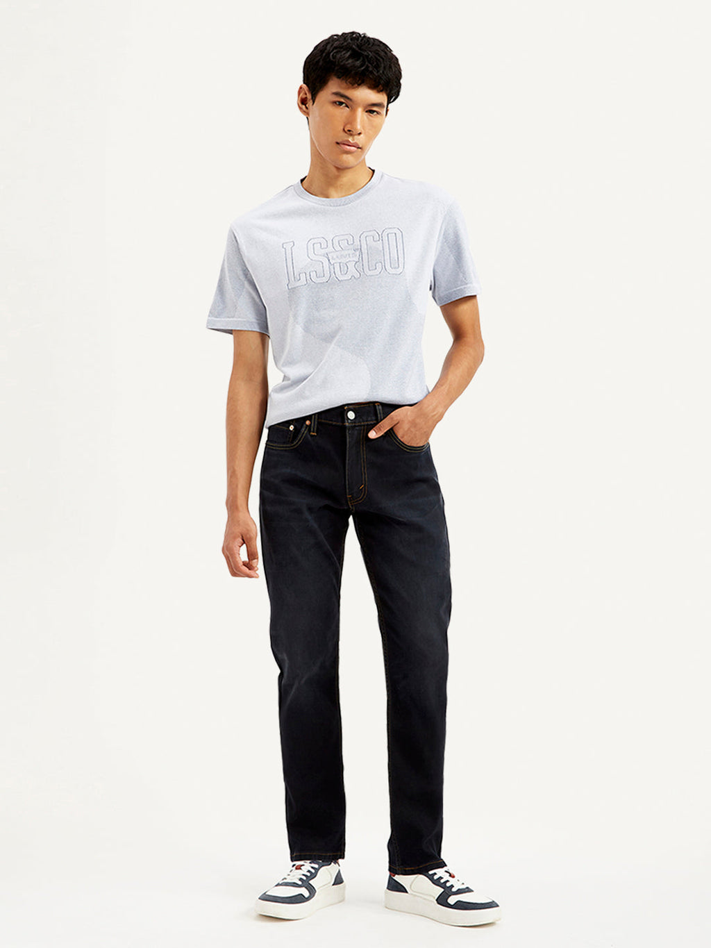 Men's 511 Navy Blue Slim Fit Mid Rise Jeans