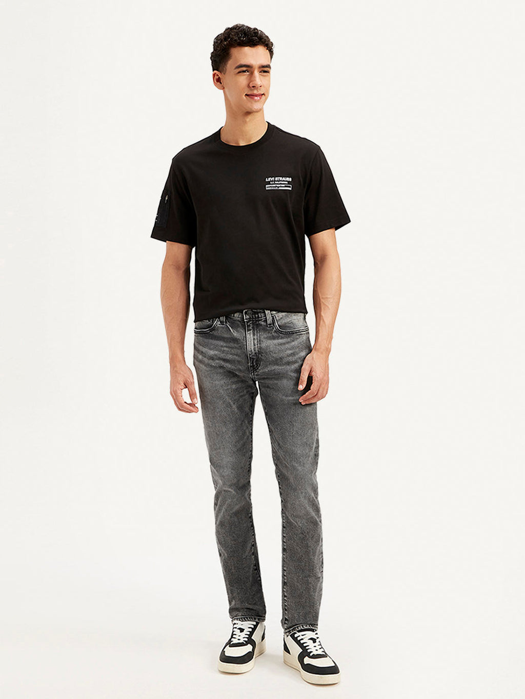 Men's 511 Charcoal Grey Slim Fit Mid Rise Jeans
