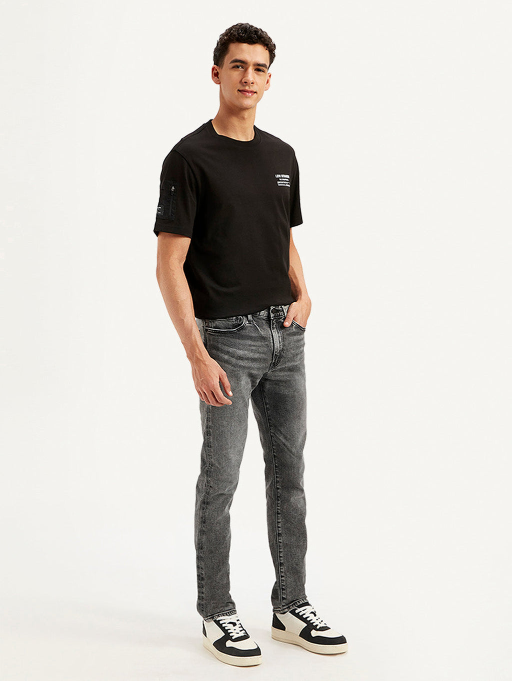 Men's 511 Charcoal Grey Slim Fit Mid Rise Jeans