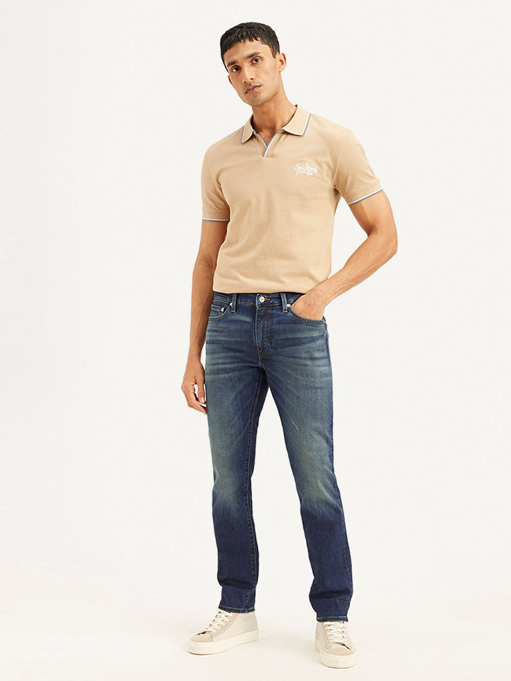 Men's 511 Navy Blue Slim Fit Mid Rise Jeans