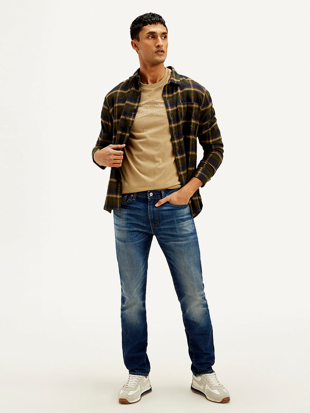 Men's 511 Dark Blue Slim Fit Mid Rise Jeans