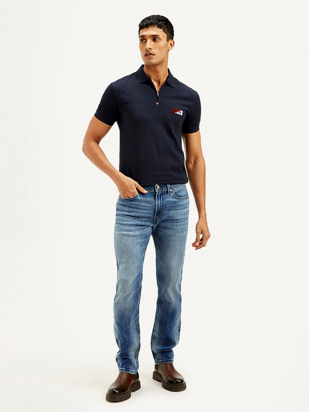 Men's 511 Blue Slim Fit Mid Rise Jeans