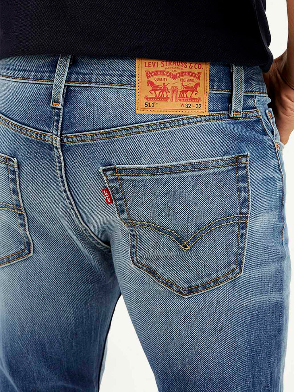 Men's 511 Blue Slim Fit Mid Rise Jeans