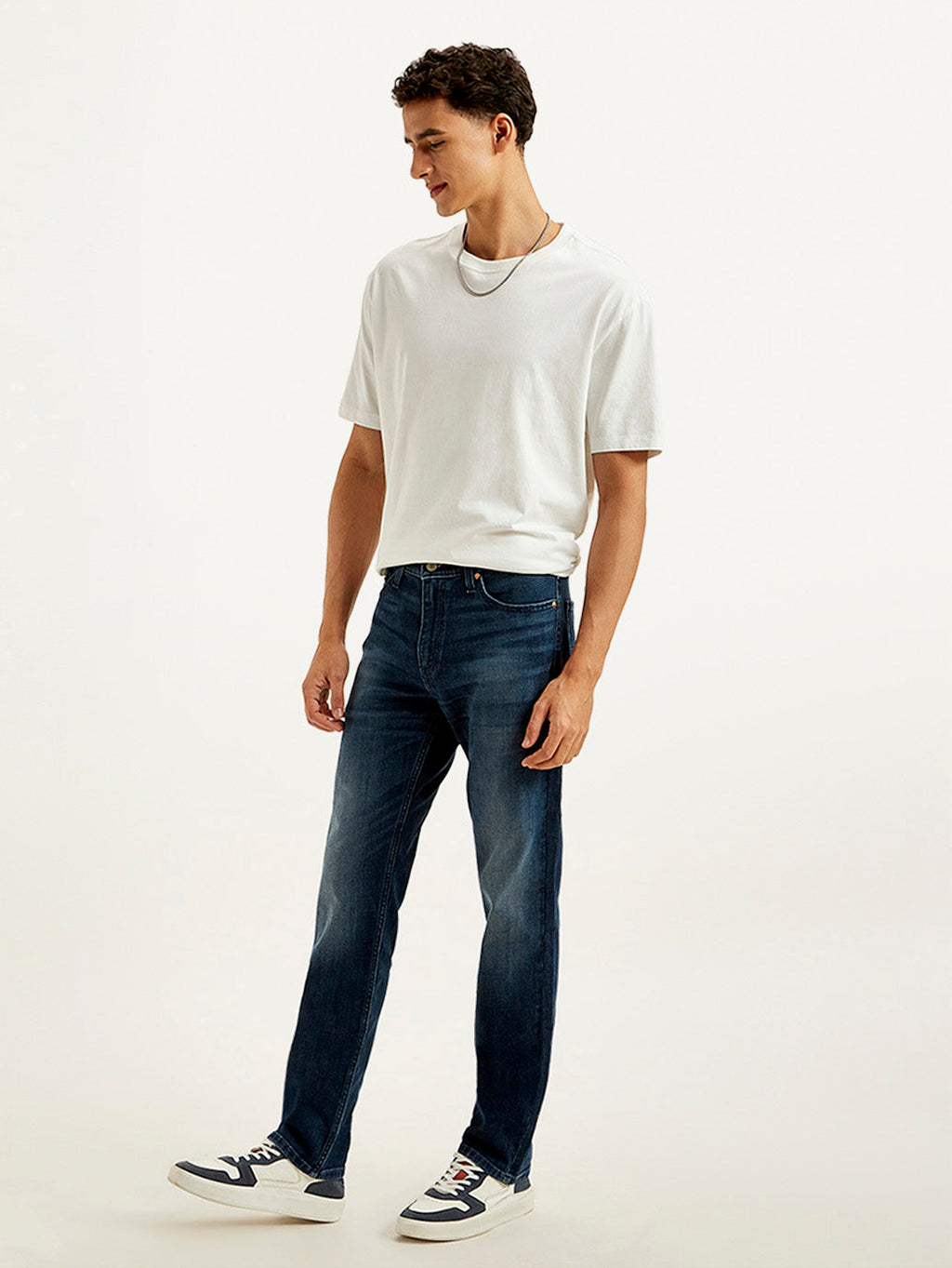 Men's 511 Dark Blue Slim Fit Mid Rise Jeans