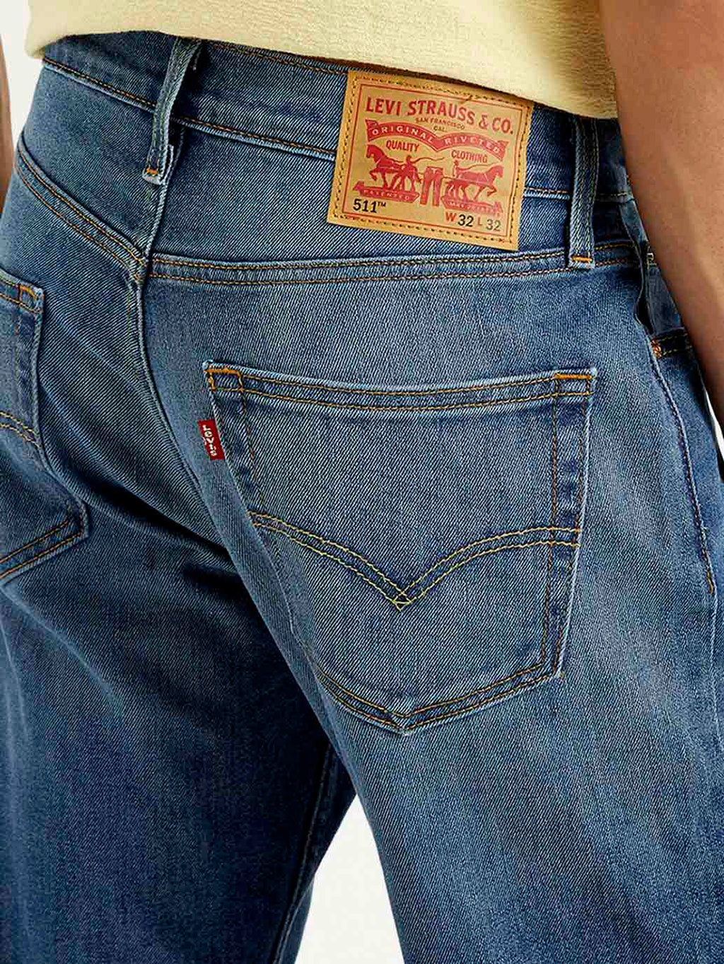 Men's 511 Blue Slim Fit Mid Rise Jeans