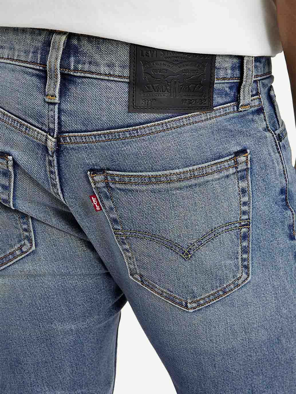 Men's 511 Blue Slim Fit Mid Rise Jeans