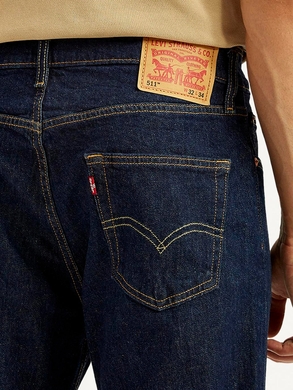 Men's 511 Navy Blue Slim Fit Mid Rise Jeans