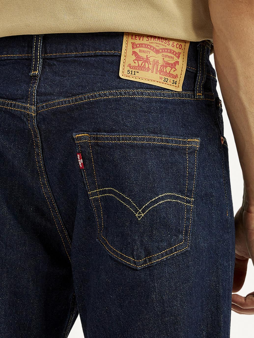 Men's 511 Navy Blue Slim Fit Mid Rise Jeans