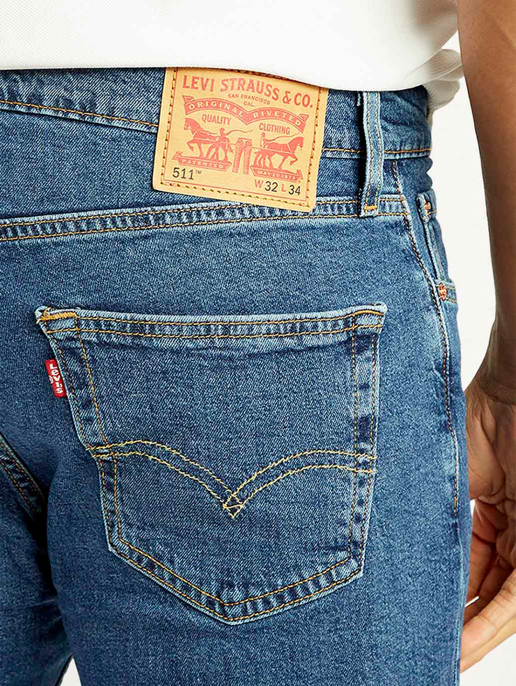 Men's 511 Blue Slim Fit Mid Rise Jeans
