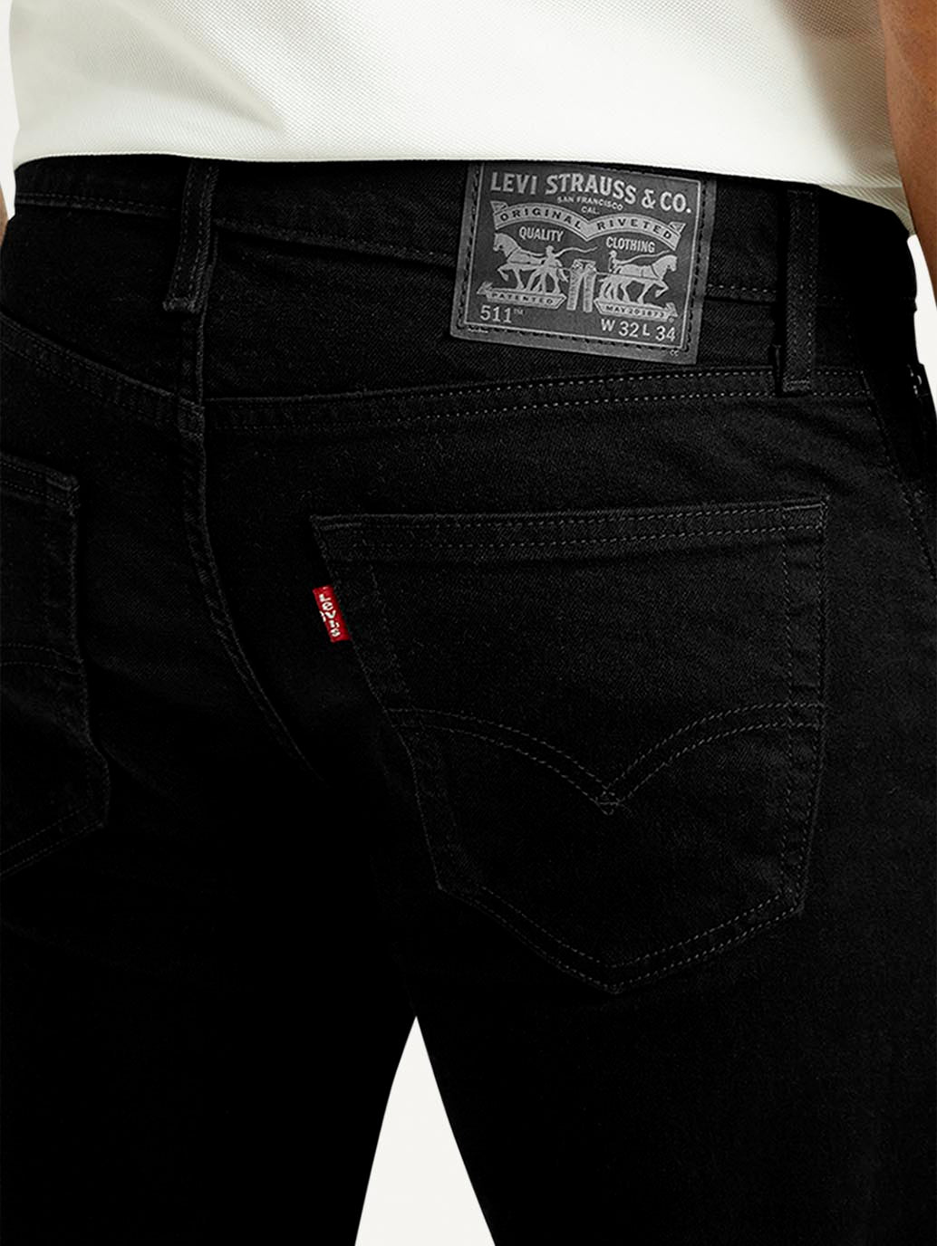 Men's 511 Black Slim Fit Mid Rise Jeans