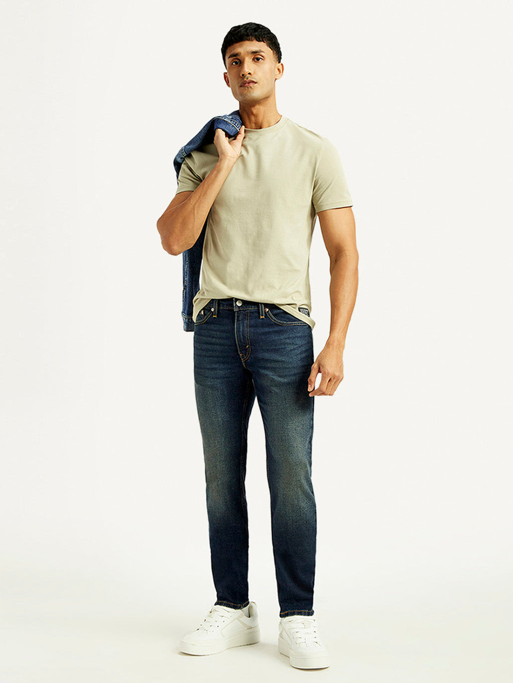 Men's 511 Dark Blue Slim Fit Mid Rise Jeans