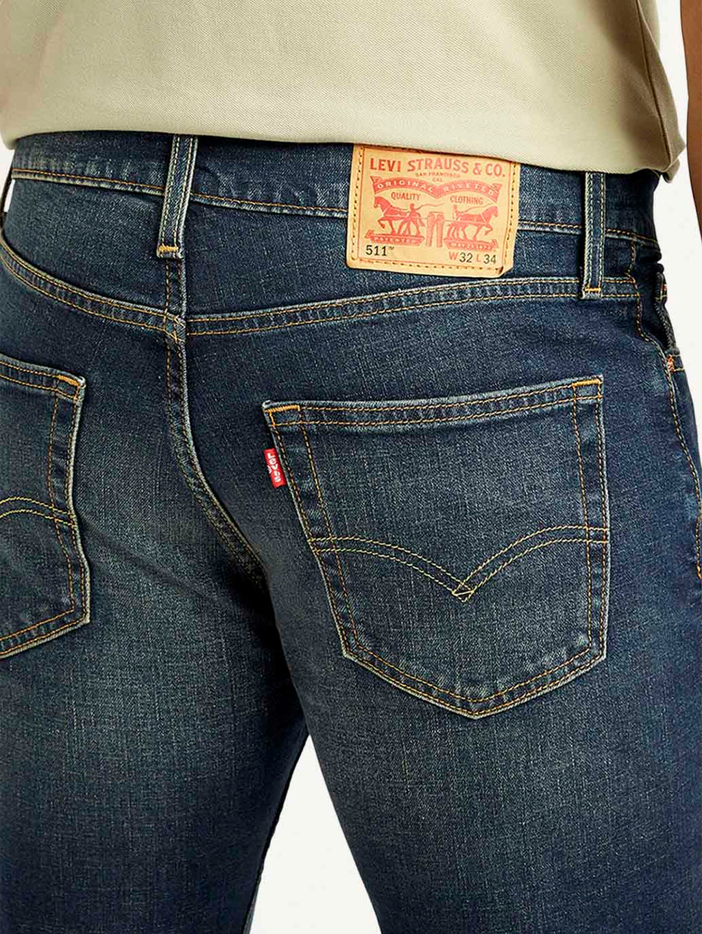 Men's 511 Dark Blue Slim Fit Mid Rise Jeans