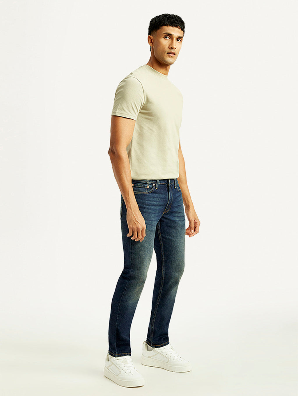 Men's 511 Dark Blue Slim Fit Mid Rise Jeans