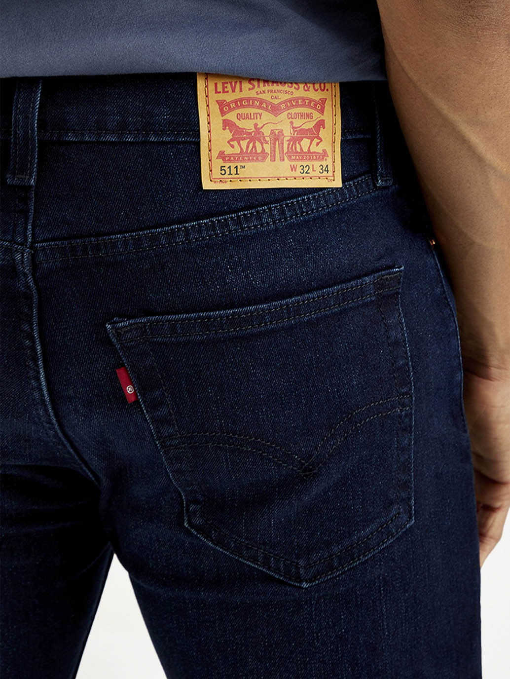 Men's 511 Navy Slim Fit Mid Rise Jeans