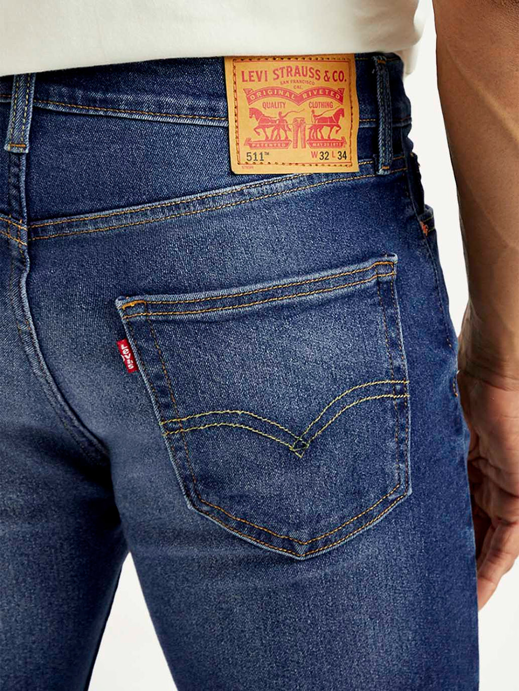 Men's 511 Blue Slim Fit Mid Rise Jeans