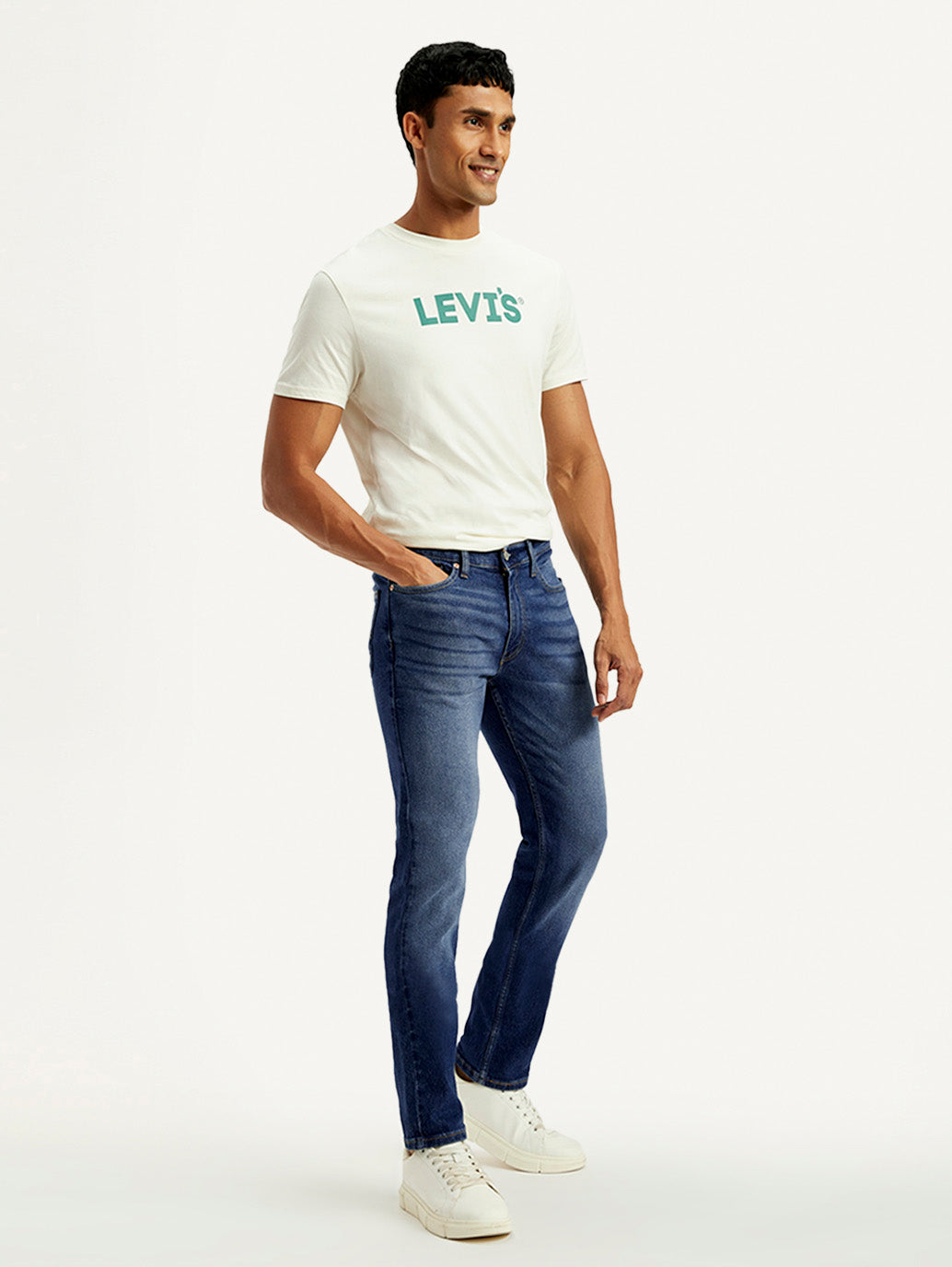 Men's 511 Blue Slim Fit Mid Rise Jeans