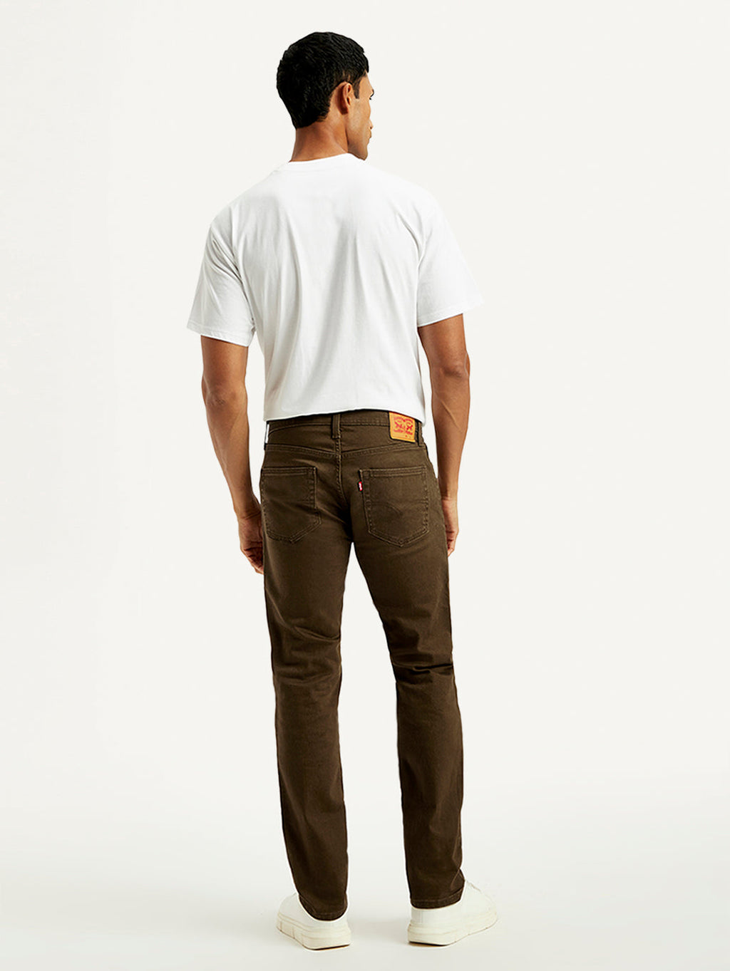 Men's 511 Brown Overdyed Slim Fit Mid Rise Jeans