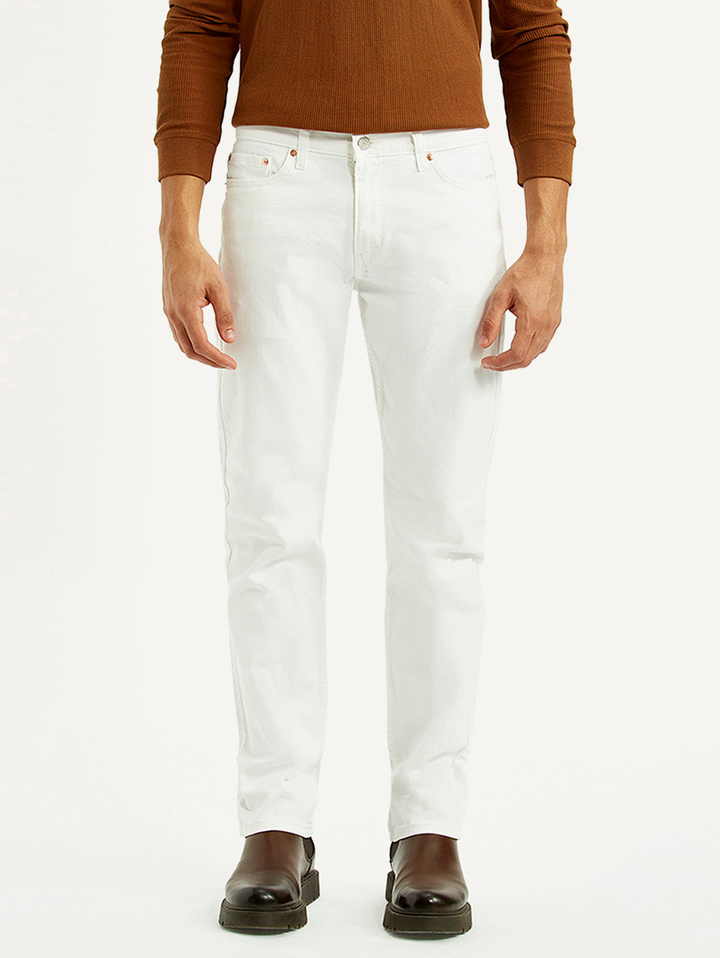 Men's 511 White Slim Fit Mid Rise Jeans
