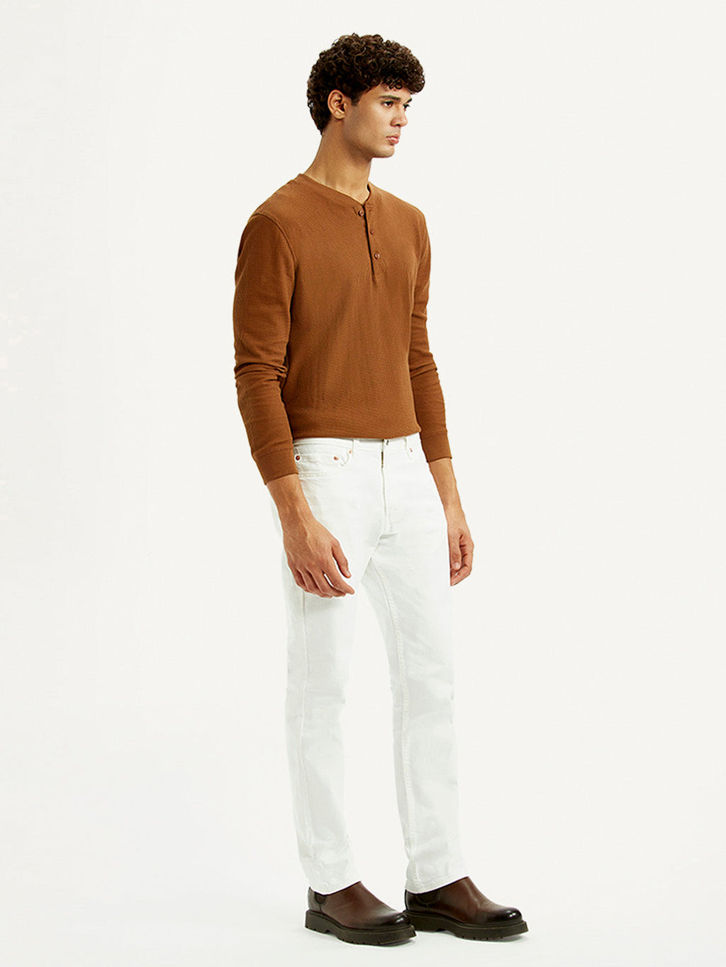 Men's 511 White Slim Fit Mid Rise Jeans