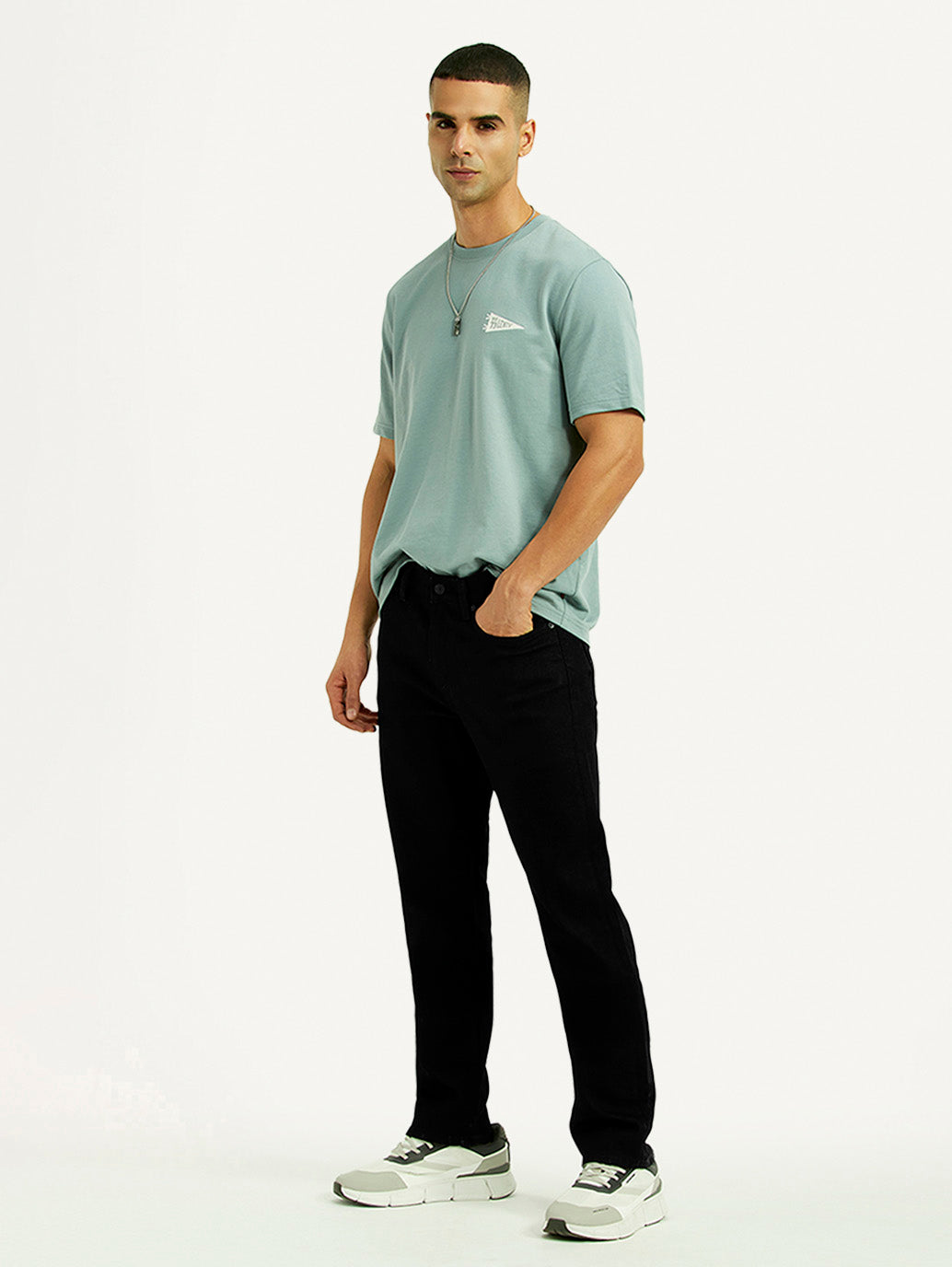 Men's 511 Black Slim Fit Mid Rise Linen Jeans