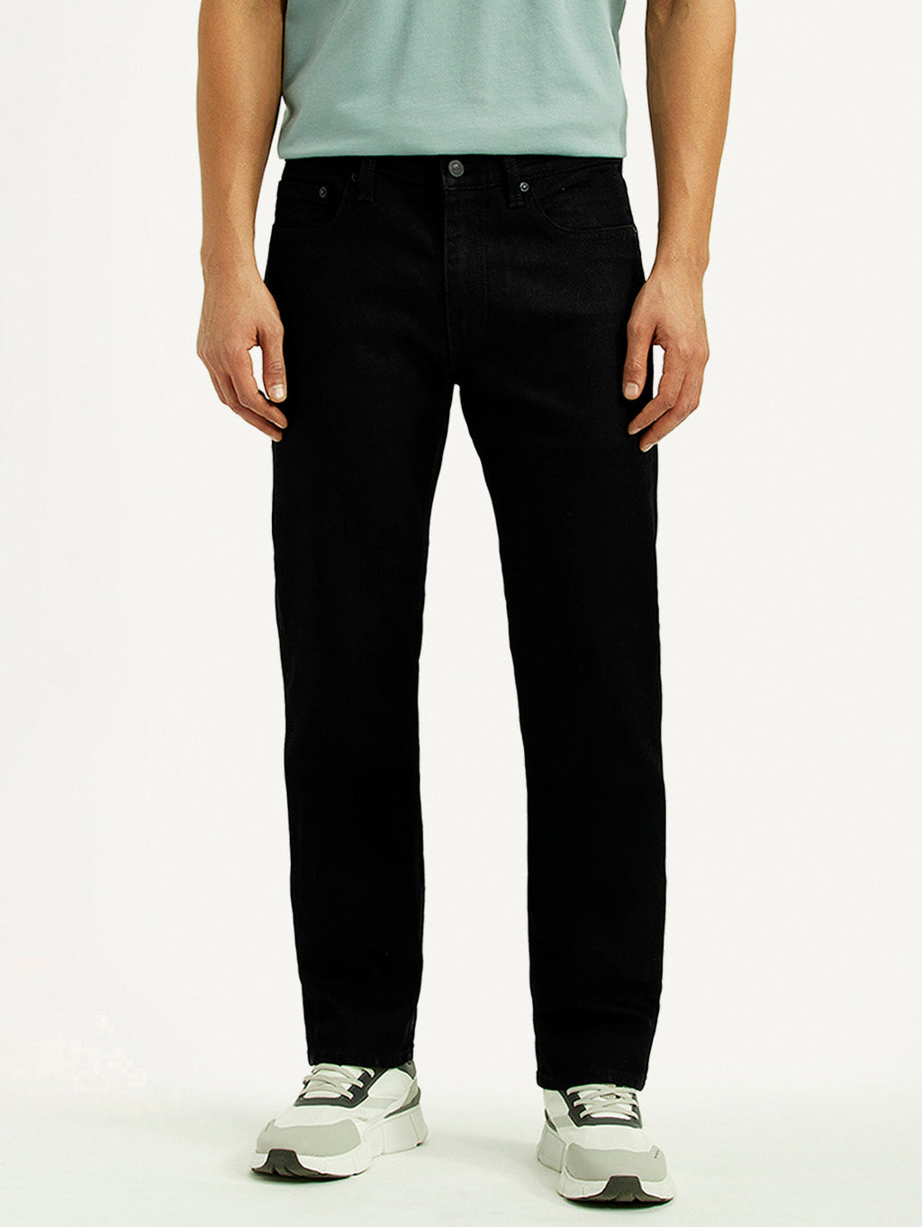 Men's 511 Black Slim Fit Mid Rise Linen Jeans