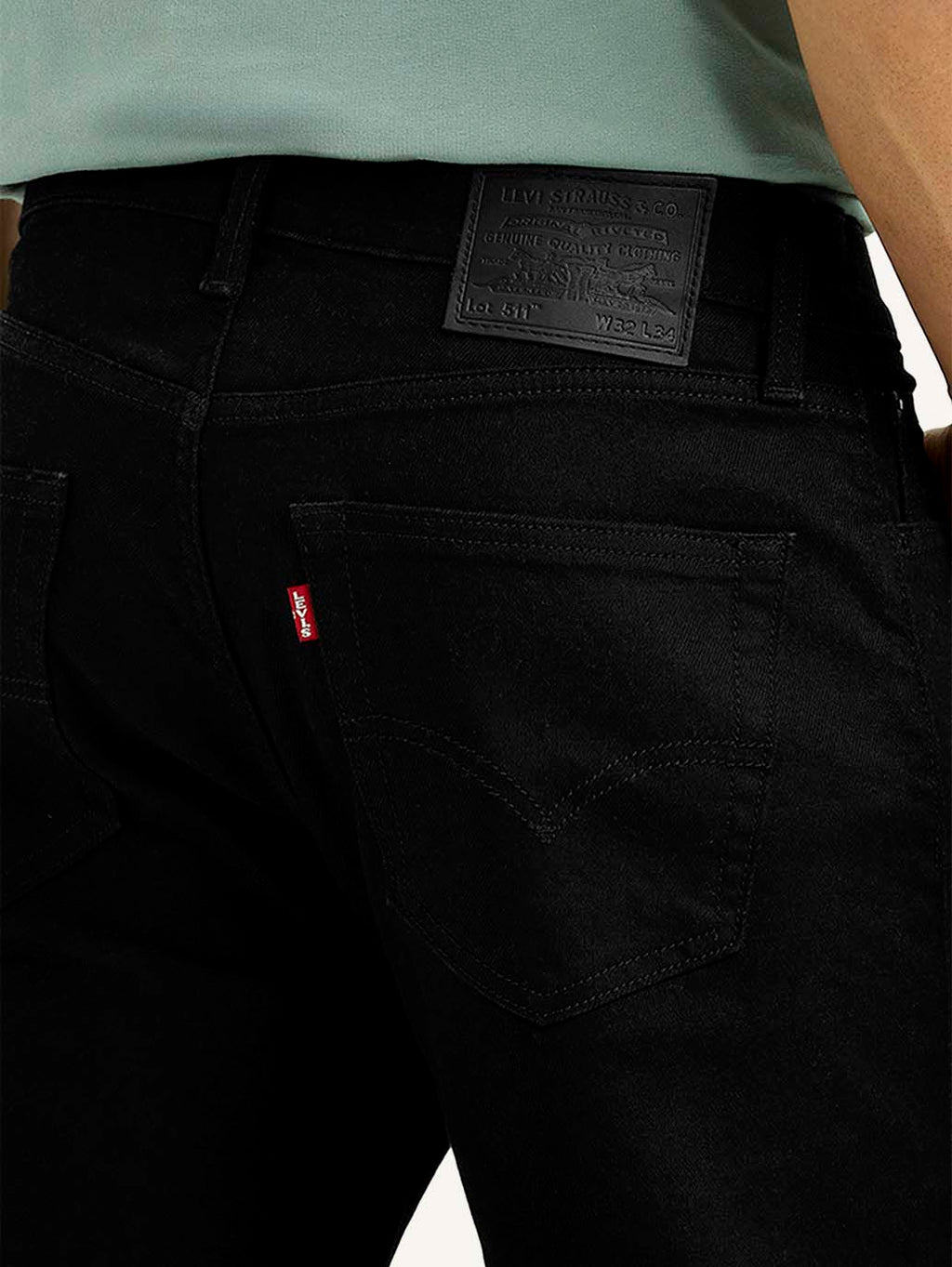 Men's 511 Black Slim Fit Mid Rise Linen Jeans