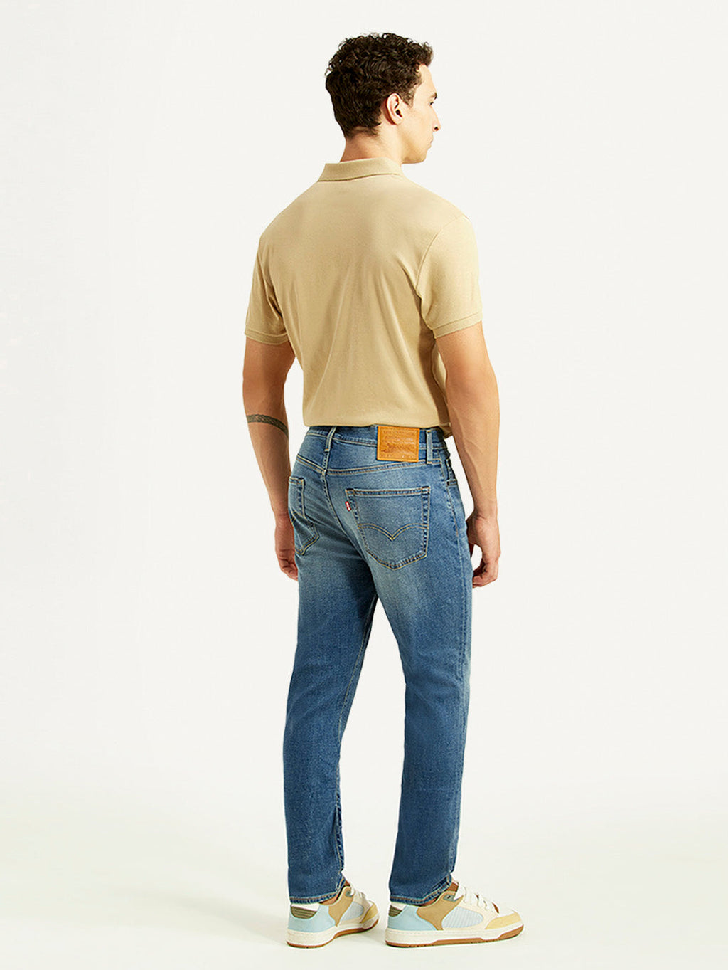 Men's 511 Blue Slim Fit Mid Rise Linen Jeans