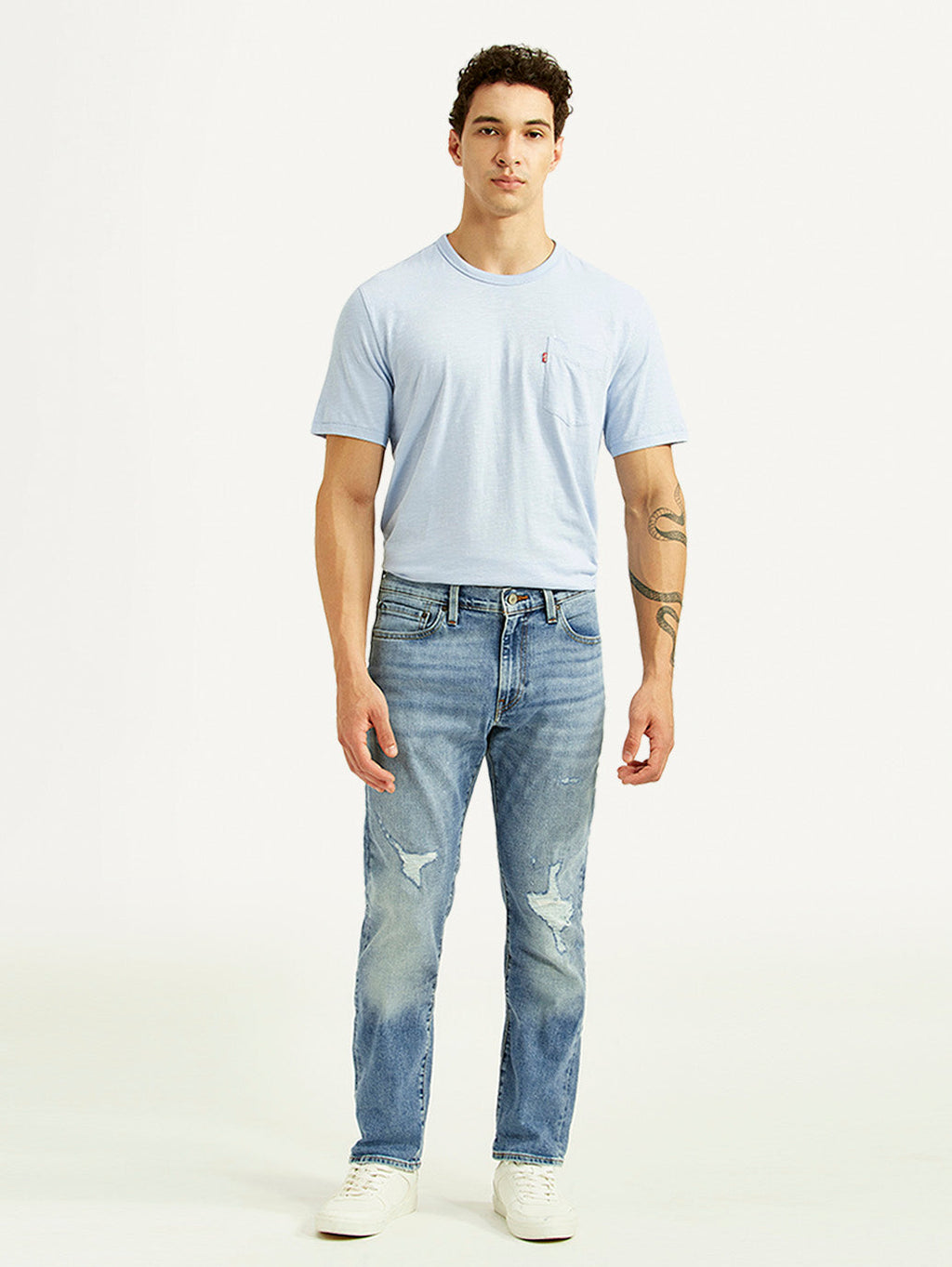 Men's 511 Blue Slim Fit Mid Rise Selvedge Jeans