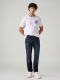 Men's 511 Dark Blue Slim Fit Mid Rise Linen Jeans