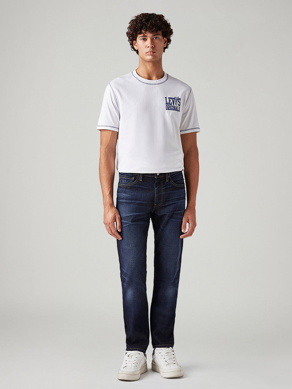 Men's 511 Dark Blue Slim Fit Mid Rise Linen Jeans