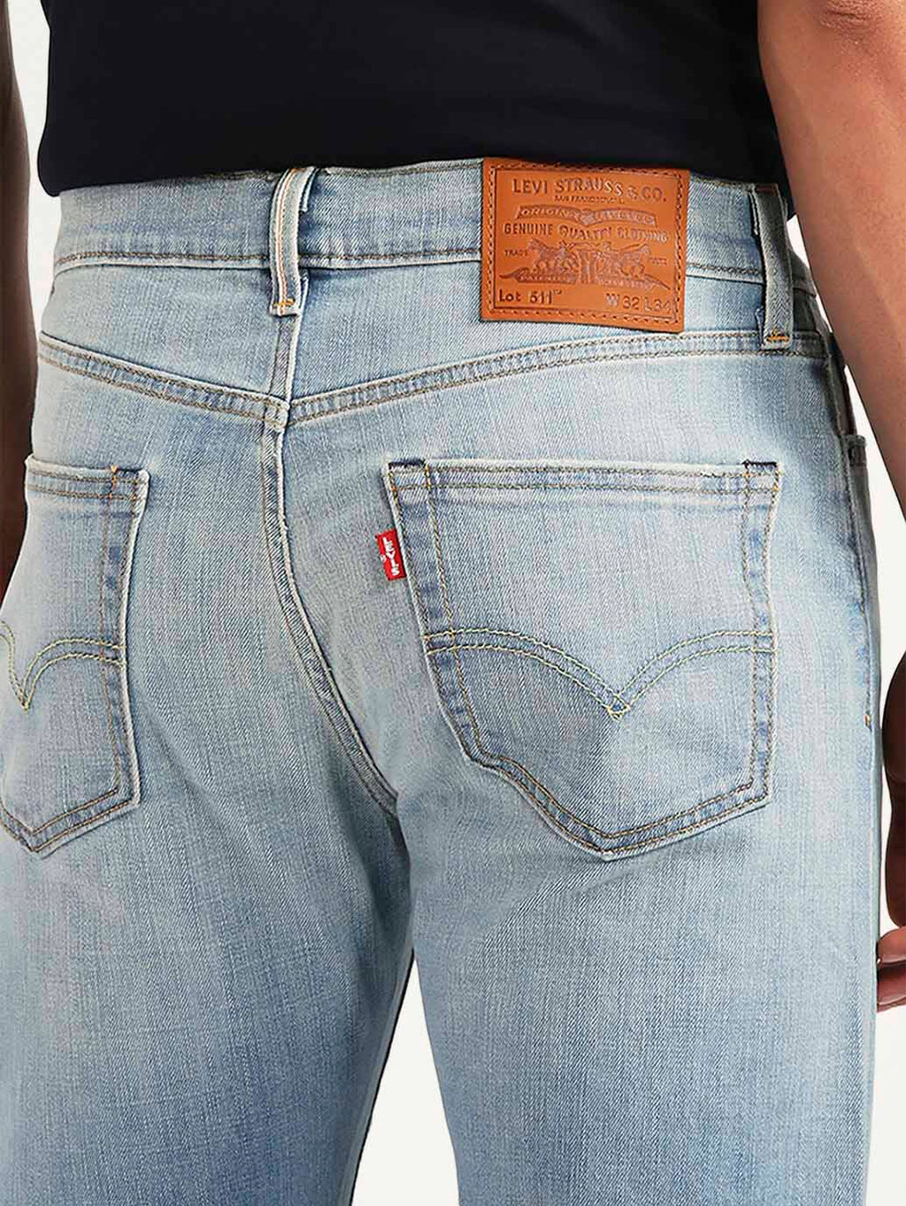 Men's 511 Light Blue Slim Fit Mid Rise Selvedge Jeans