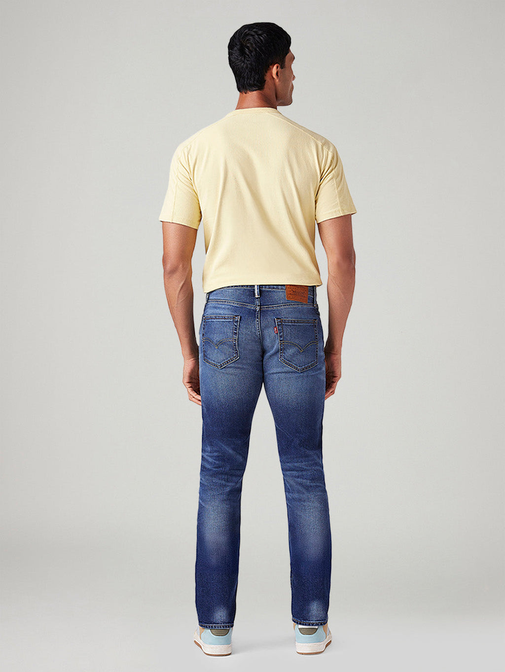 Men's 511 Blue Slim Fit Mid Rise Linen Jeans