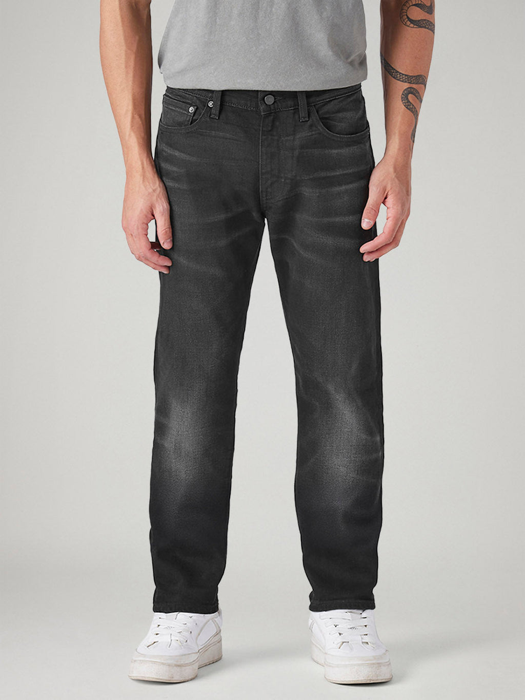 Men's 511 Charcoal Grey Slim Fit Mid Rise Selvedge Jeans