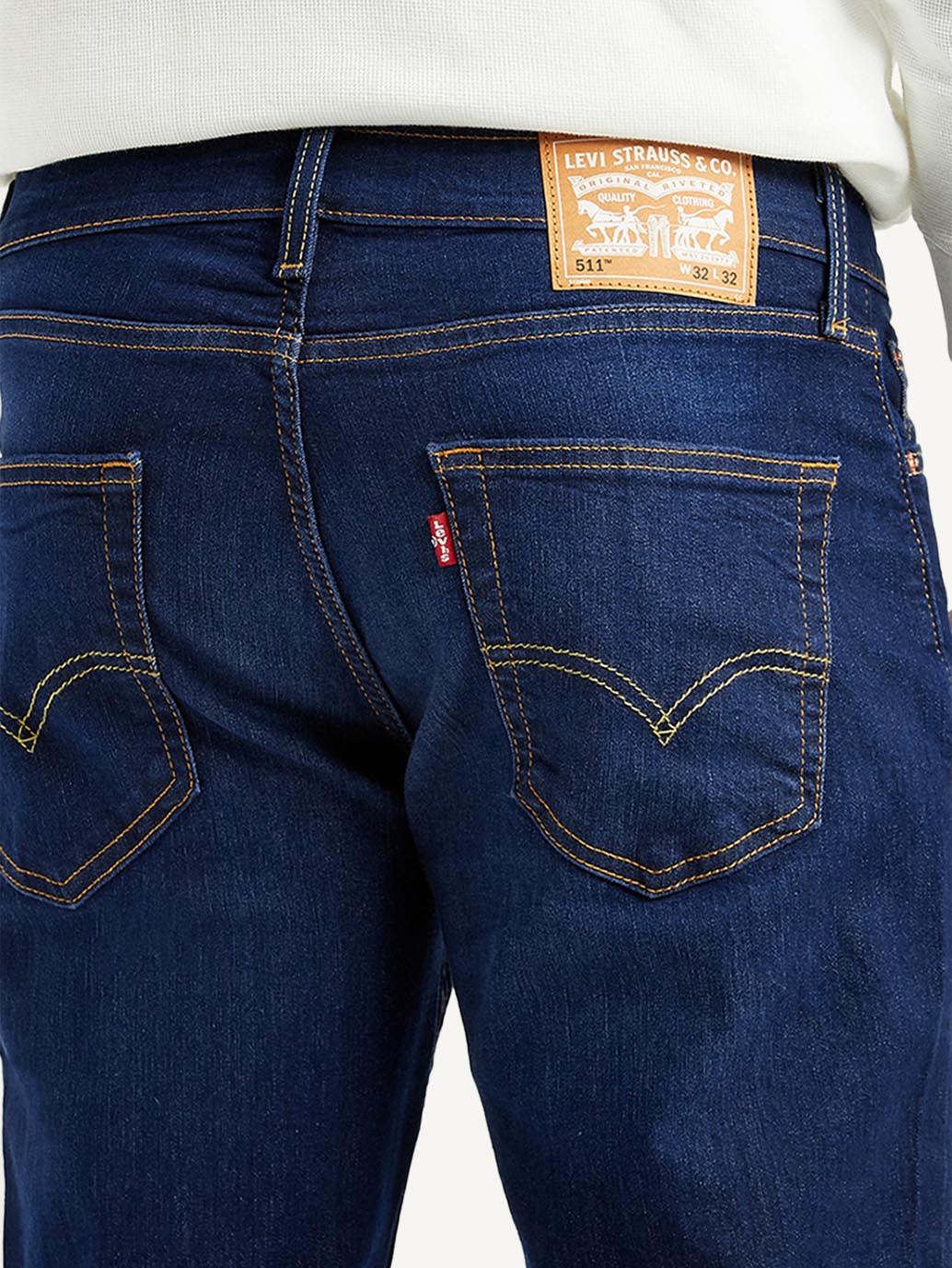 Men's 511 Dark Blue Slim Fit Mid Rise Jeans